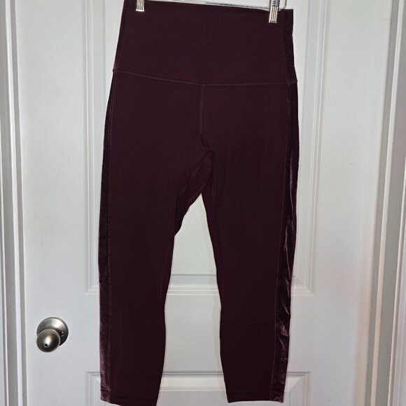 Lululemon Align Super High-Rise Crop 23" *Velvet - 10 Garnet - Picture 3 of 7